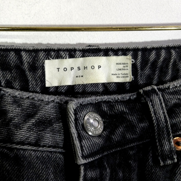 Topshop | Classic Black Women's Mom Jeans - Picture 7 of 10